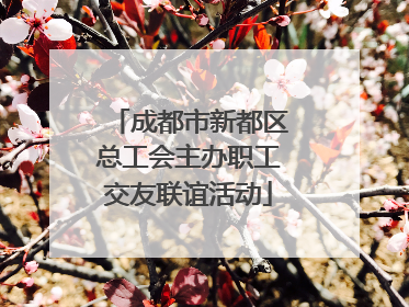 成都市新都区总工会主办职工交友联谊活动