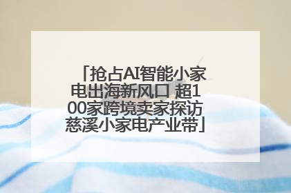 抢占AI智能小家电出海新风口 超100家跨境卖家探访慈溪小家电产业带