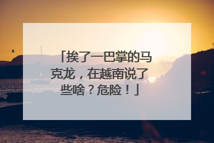 挨了一巴掌的马克龙，在越南说了些啥？危险！