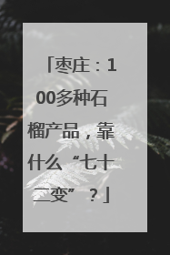 枣庄：100多种石榴产品，靠什么“七十二变”？