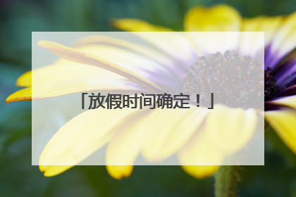 放假时间确定！