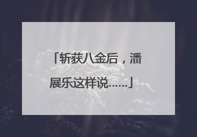 斩获八金后，潘展乐这样说……