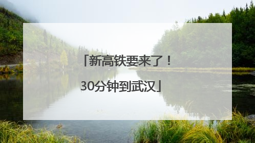 新高铁要来了！30分钟到武汉