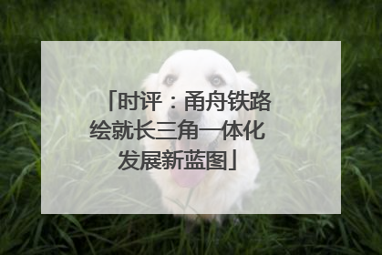 时评：甬舟铁路绘就长三角一体化发展新蓝图