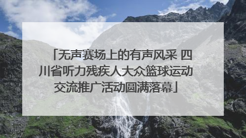 无声赛场上的有声风采 四川省听力残疾人大众篮球运动交流推广活动圆满落幕