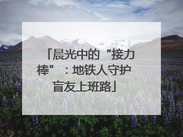 晨光中的“接力棒”：地铁人守护盲友上班路