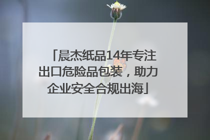 晨杰纸品14年专注出口危险品包装，助力企业安全合规出海