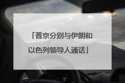普京分别与伊朗和以色列领导人通话