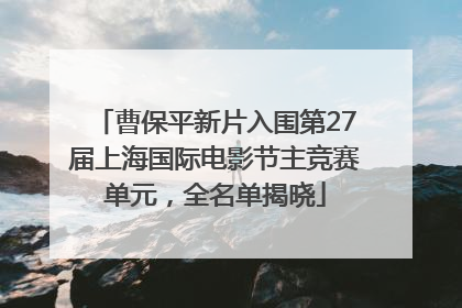 曹保平新片入围第27届上海国际电影节主竞赛单元，全名单揭晓