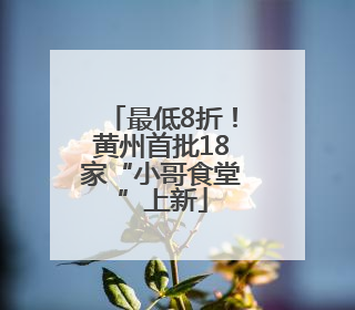 最低8折！黄州首批18家“小哥食堂”上新