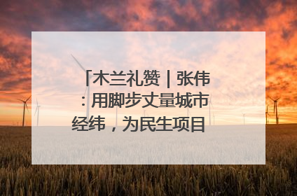 木兰礼赞｜张伟：用脚步丈量城市经纬，为民生项目按下“加速键”