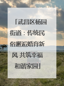 武昌区杨园街道：传统民俗邂逅婚育新风 共筑幸福和谐家园