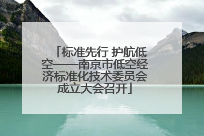 标准先行 护航低空——南京市低空经济标准化技术委员会成立大会召开
