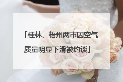 桂林、梧州两市因空气质量明显下滑被约谈