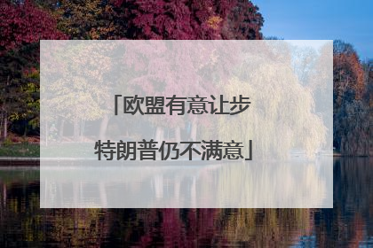 欧盟有意让步 特朗普仍不满意