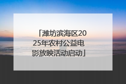 潍坊滨海区2025年农村公益电影放映活动启动