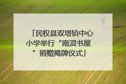 民权县双塔镇中心小学举行“南溟书屋”捐赠揭牌仪式