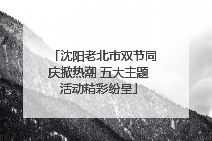 沈阳老北市双节同庆掀热潮 五大主题活动精彩纷呈