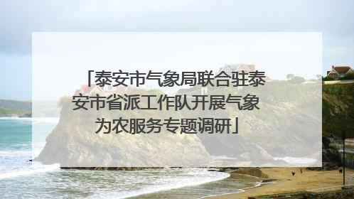泰安市气象局联合驻泰安市省派工作队开展气象为农服务专题调研