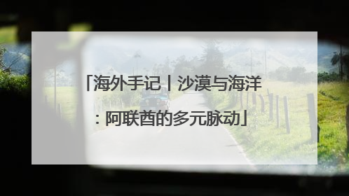 海外手记丨沙漠与海洋：阿联酋的多元脉动