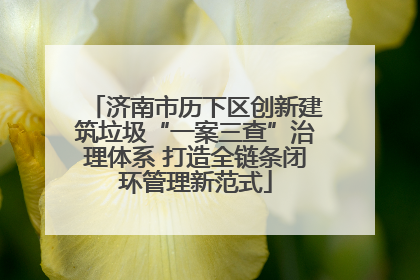 济南市历下区创新建筑垃圾“一案三查”治理体系 打造全链条闭环管理新范式