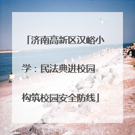 济南高新区汉峪小学：民法典进校园 构筑校园安全防线