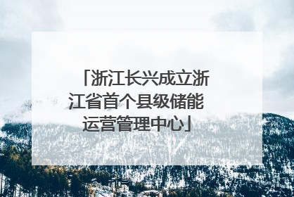 浙江长兴成立浙江省首个县级储能运营管理中心