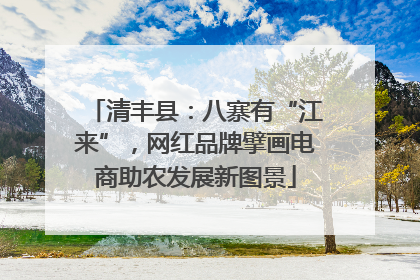 清丰县：八寨有“江来”，网红品牌擘画电商助农发展新图景