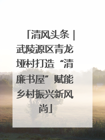 清风头条｜武陵源区青龙垭村打造“清廉书屋”赋能乡村振兴新风尚