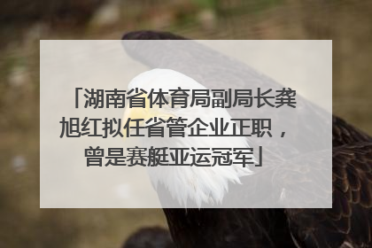 湖南省体育局副局长龚旭红拟任省管企业正职，曾是赛艇亚运冠军