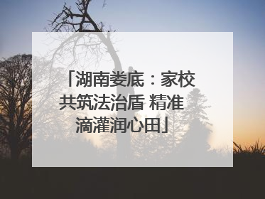 湖南娄底：家校共筑法治盾 精准滴灌润心田
