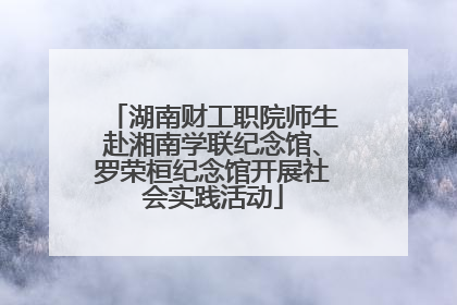 湖南财工职院师生赴湘南学联纪念馆、罗荣桓纪念馆开展社会实践活动