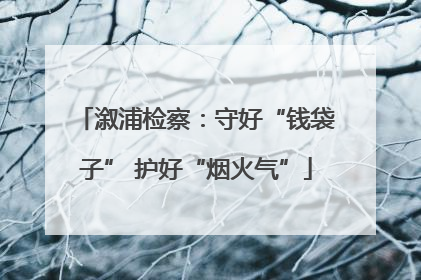 溆浦检察：守好“钱袋子” 护好“烟火气”