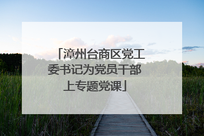漳州台商区党工委书记为党员干部上专题党课