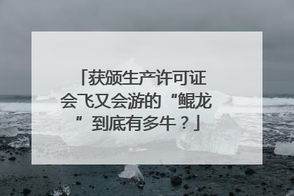 获颁生产许可证 会飞又会游的“鲲龙”到底有多牛？