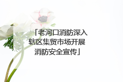 老河口消防深入辖区集贸市场开展消防安全宣传