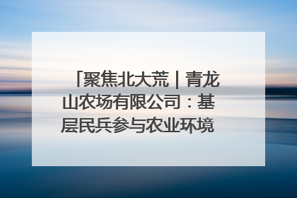 聚焦北大荒｜青龙山农场有限公司：基层民兵参与农业环境综合治理显效