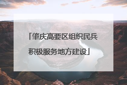 肇庆高要区组织民兵积极服务地方建设