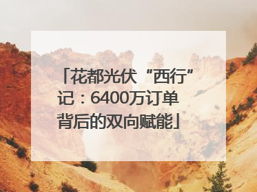 花都光伏“西行”记：6400万订单背后的双向赋能