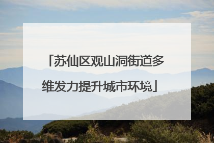 苏仙区观山洞街道多维发力提升城市环境
