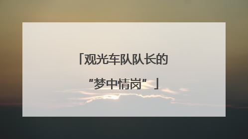 观光车队队长的“梦中情岗”