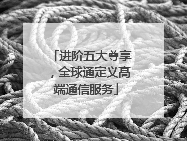 进阶五大尊享，全球通定义高端通信服务