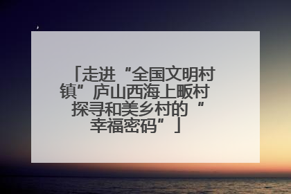 走进“全国文明村镇”庐山西海上畈村 探寻和美乡村的“幸福密码”