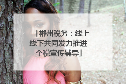 郴州税务：线上线下共同发力推进个税宣传辅导