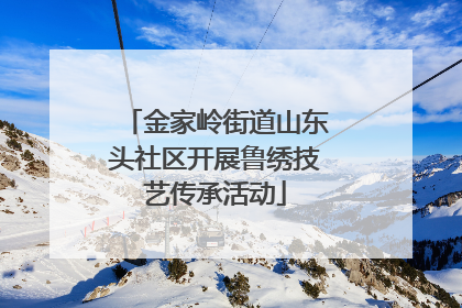 金家岭街道山东头社区开展鲁绣技艺传承活动