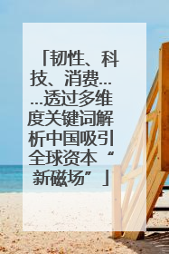 韧性、科技、消费……透过多维度关键词解析中国吸引全球资本“新磁场”