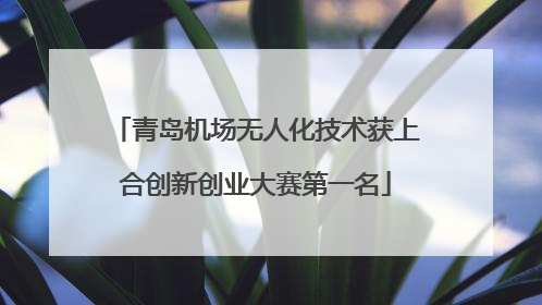 青岛机场无人化技术获上合创新创业大赛第一名