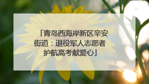 青岛西海岸新区辛安街道：退役军人志愿者护航高考献爱心