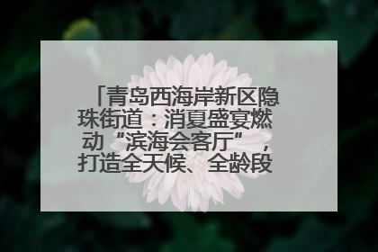 青岛西海岸新区隐珠街道：消夏盛宴燃动“滨海会客厅”，打造全天候、全龄段消费生态圈