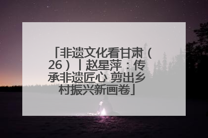 非遗文化看甘肃（26）丨赵星萍：传承非遗匠心 剪出乡村振兴新画卷